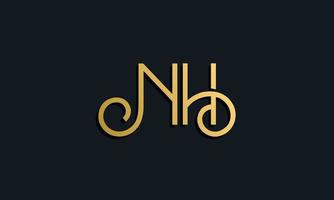 NH logo monogram emblem style with crown shape design template 4283913 ...