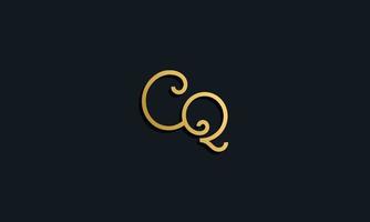 Luxury fashion initial letter CQ logo. vector