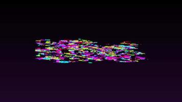 Regenbogen-Glitch-Effekt-Textwort für Technologiehintergrund video