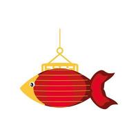 chinese fish lantern vector