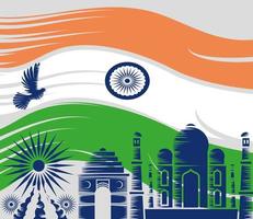 celebración de la independencia de la india vector