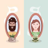 couple self care vector