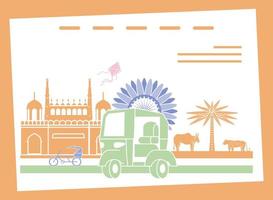 india transport and culture vector