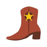 west leather boot vector