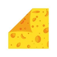 rebanada de queso cheddar vector