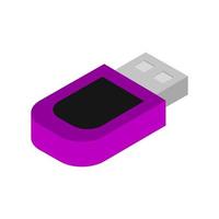 Isometric usb drive on a white background vector