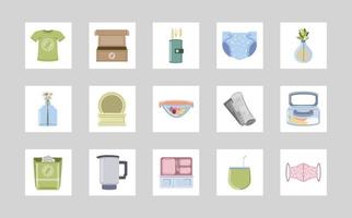 reusable and ecology vector