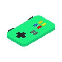 Isometric game pad on white background vector