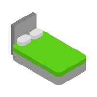 Isometric bed on a white background vector