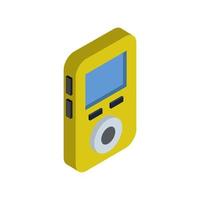 reproductor de mp3 isometrico vector