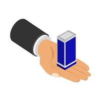 Skyscraper in isometric hand vector