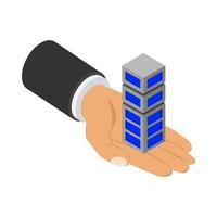 Skyscraper in isometric hand vector