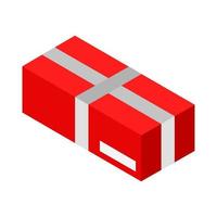 Isometric box on white background vector