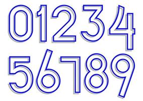 carved numbers 0-9 vector