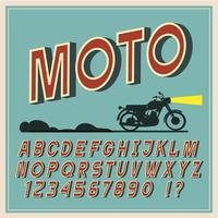 Vintage font, Retro letters and numbers vector