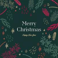 Merry Christmas and Happy New Year banner. Christmas poster, holiday banner, flyer, stylish brochure, greeting card. vector