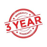 3 years warranty icon isolated on white background. vector