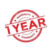 1 year warranty icon isolated on white background. vector