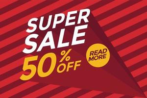 Super sale banner. vector