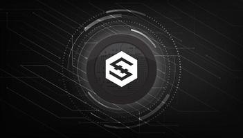 IOST coin banner. IOST coin cryptocurrency concept banner background. vector