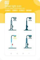 Street light premium icon with multiple style isolated on white background. Vector illustration concept design template for web design and mobile app, UI, UX and project. Include 64x64 pixel perfect