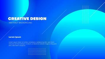 abstract blue gradient geometric shape background with circle overlap layer vector