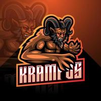 diseño de logotipo de mascota krampus esport vector