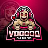 logotipo de la mascota de voodoo gaming esport vector