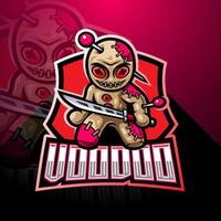 Voodoo esport mascot logo design vector