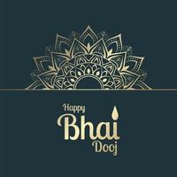 Happy bhai dooj celebration of brother sister wishes vector