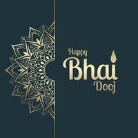 feliz celebración de bhai dooj de los deseos de la hermana hermano vector