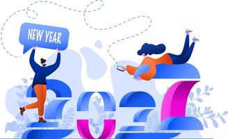 New Year 2022 Network perfect for landing pages, templates, UI, web, mobile app, posters, banners, flyers, development vector