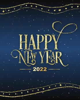 vacaciones y un próspero fondo de vector de año nuevo en formato eps10 con bokeh realista y brillo dorado