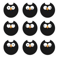 Vector set of icons owls