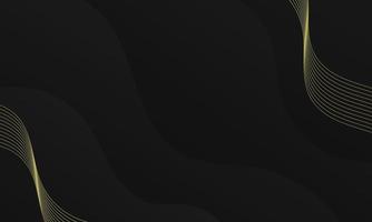 Abstract Black Luxury Wave Background vector