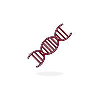 DNA icon illustration. Icon cartoon style, biological science concept