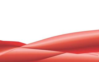 Red 3D Wave Abstract Background vector