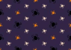 Seamless pattern with spiders. Halloween party decoration. Festive background for paper, textile, holiday and design vector