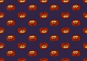 Dark seamless pattern with pumpkins, face and smile. Halloween party decoration. Vegetable print with a smirk. Festive background for paper, textile, holiday and design. Vector illustration.