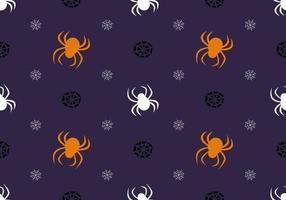 Seamless pattern with spiders and web. Halloween party decoration. Festive background for paper, textile, holiday and design vector