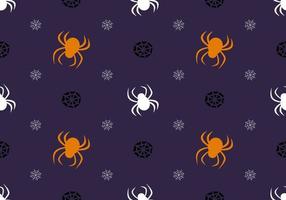 Seamless pattern with spiders and web. Halloween party decoration. Festive background for paper, textile, holiday and design vector