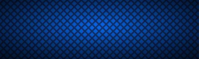 Dark abstract square header. Blue mosaic look banner. Modern vector texture. Simple metal background