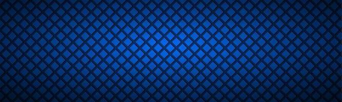 Dark abstract square header. Blue mosaic look banner. Modern vector texture. Simple metal background