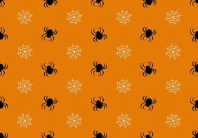 Seamless pattern with spiders and web. Halloween party decoration. Festive background for paper, textile, holiday and design vector