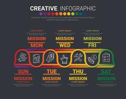 Presentation business can be used for Business concept with 7 options vector