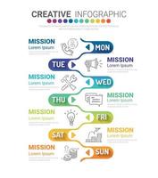 Infographics element design for all day vector