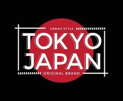 diseño de camiseta de vector de tipografía de tokio japón