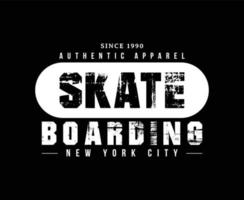 diseño de camiseta de vector de skateboarding