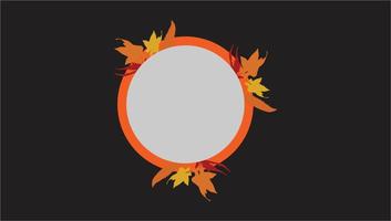 Different Autumn Leaves Isolated Round Shape png vector