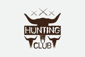 Hunting T-shirt Design Vector- Hunting Club. contain a Hunting vector. vector